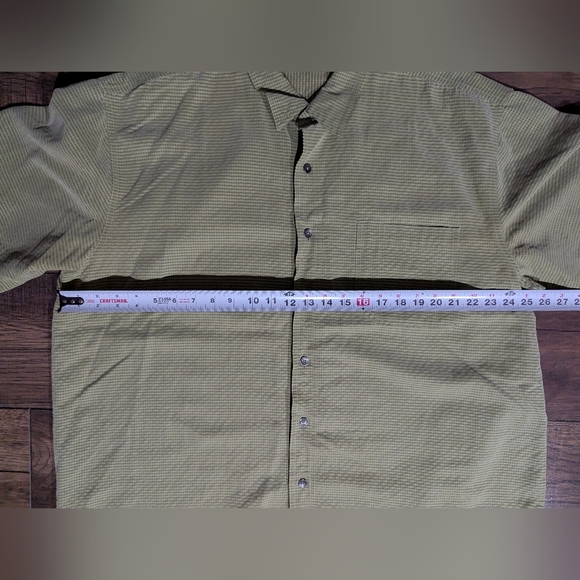 Royal Robbins Button Up Rayon Blend Shirt Mens XXL Relaxed Fit Sage Green Plaid - Picture 7 of 14